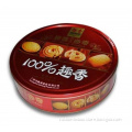 round cookies tin box